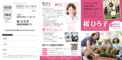 桜ひろ子パンフレット1ページ - 盛岡市議会議員 桜ひろ子ホームページ