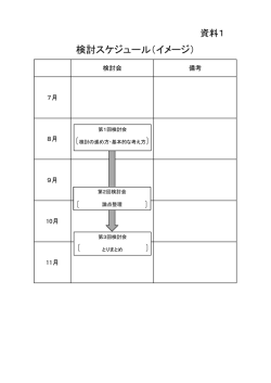 資料1 検討スケジュール（イメージ）