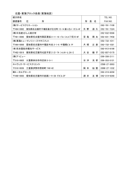 北陸・東海ブロック会員（東海地区）