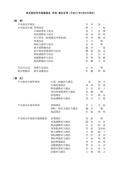 （幹 事） 中央卸売市場長 岸 本 良 一 中央卸売市場 管理部長 野 口 一