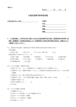 介護支援専門員等意見書 [PDF形式 222KB]
