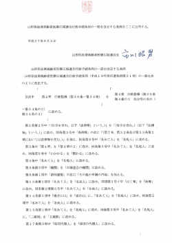行政手続き条例の 一部改正【PDF】