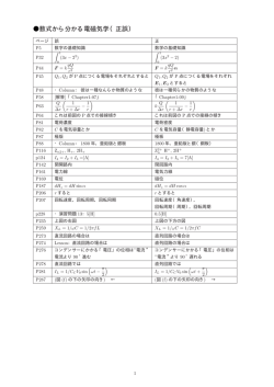 数式から分かる電磁気学（正誤）