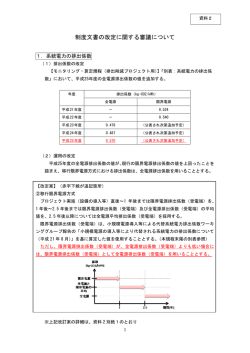 制度文書の改定に関する審議について