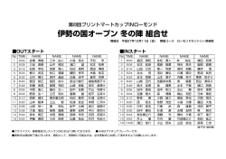 伊勢の国オープン 冬の陣 組合せ