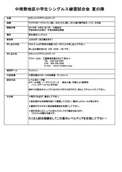 中南勢地区小学生シングルス練習試合会 夏の陣