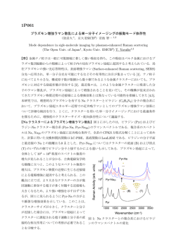 プラズモン増強ラマン散乱による単一分子イメージングの振動モード依存性