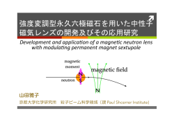 強度変調型永久六極磁石を用いた中性子 磁気レンズの開発及びその