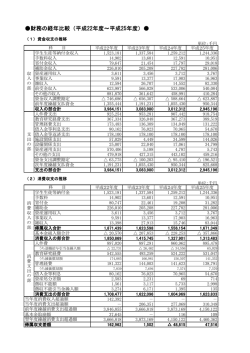 財務の経年比較（平成22年度～平成25年度）