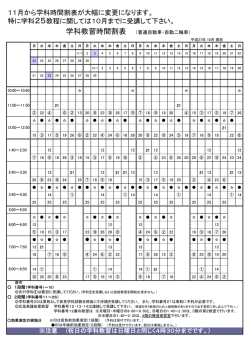 学科時間割（PDF）