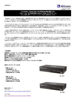 4K UHD@60、1080p60 対応 HDMI 信号を非圧縮
