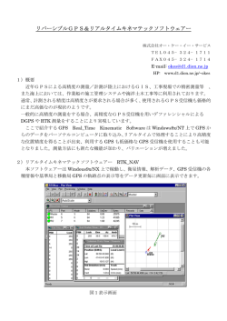 リバーシブルGPS＆リアルタイムキネマテックソフトウェアー