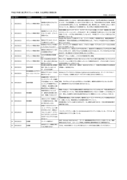説明会質疑応答 [PDFファイル／444KB]