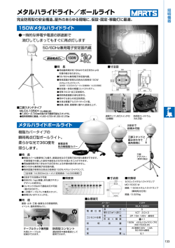 メタルハライドライト／ボールライト