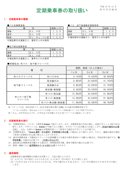 定期乗車券の取り扱い（PDF：235KB）
