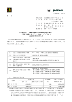 行使価格修正選択権付 - ブロードメディア株式会社