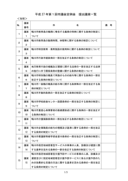 議案一覧（PDF：49.1KB）