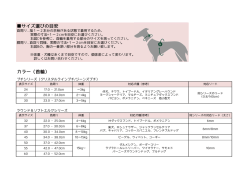 カラー（首輪） サイズ選びの目安