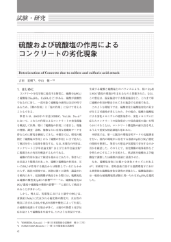硫酸および硫酸塩の作用による コンクリートの劣化現象