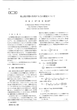 米占土粒子間に作用する力の測定について