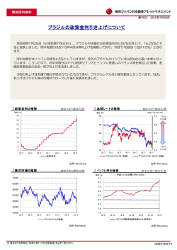 ブラジルの政策金利引き上げについて - 損保ジャパン日本興亜アセット