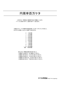 円周率100万ケタ