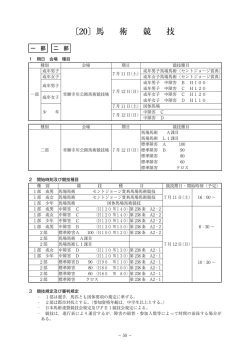 馬術 - 富山県体育協会
