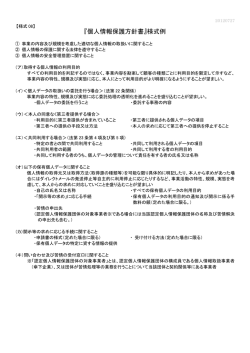 『個人情報保護方針書』様式例