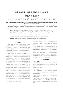 論文へのリンク（pdfファイル） - 大阪大学人間科学部・感性情報心理学