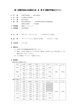 第1回飯伊地区水泳競技大会 兼 第 47 回飯伊学童