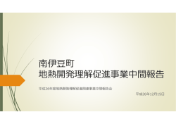 南伊  町 地熱開発理解促進事業中間報告