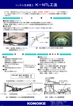 トンネル急速覆工 K－NTL工法