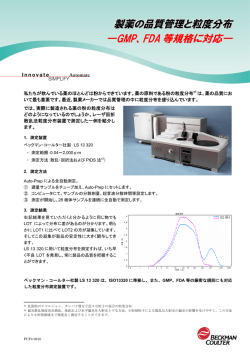 製薬の品質管理と粒度分布 - ベックマン・コールター