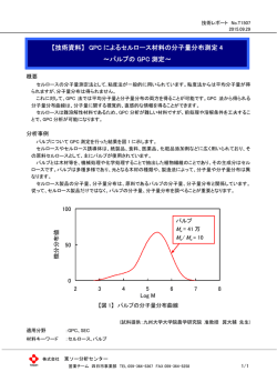 GPCによるセルロース材料の分子量分布測定4