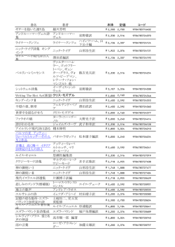 書名 著者 定価 コード ギターを抱いた渡り鳥 越川芳明 アンドルー