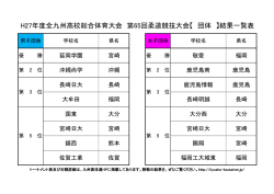 H27全九州総体第65回柔道競技大会