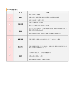 一ヶ月前までに