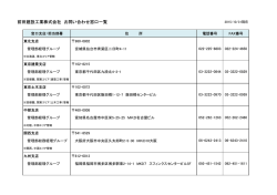 前田建設工業株式会社 お問い合わせ窓口一覧