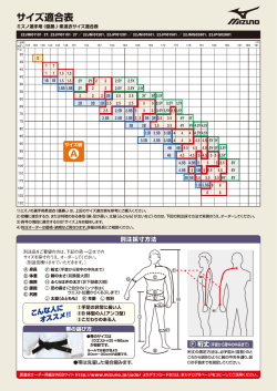 サイズ適合表
