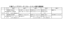 千葉ジュニアサマーテニストーナメント歴代優勝者