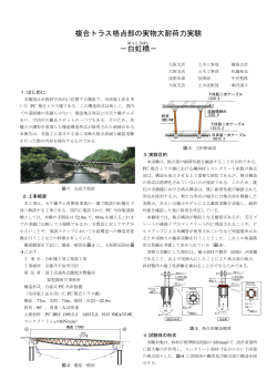 複合トラス格点部の実物大耐荷力実験 －白 虹 橋 －