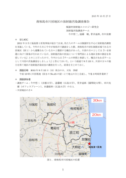 南相馬市川房地区の放射能汚染調査報告