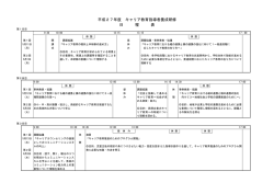 平成27年度 キャリア教育指導者養成研修 日 程 表