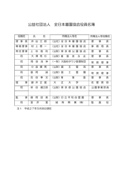 公益社団法人 全日本墓園協会役員名簿