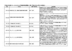 h27ファーストステップ研修事前課題一覧