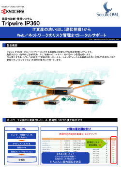 Tripwire IP360 - 京セラコミュニケーションシステム
