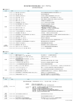 プログラム一覧表 - 震災対策技術展