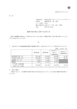 業績予想の修正に関するお知らせ - ほくほくフィナンシャルグループ