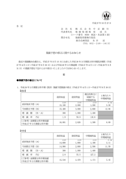 業績予想の修正に関するお知らせ