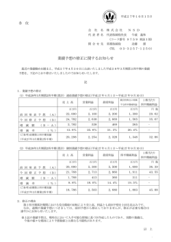 業績予想の修正に関するお知らせ( 118KB)